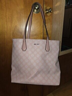 Nine West 3 Piece Tote Bag Set In Blush